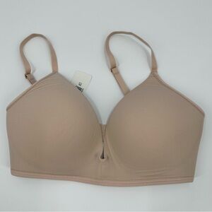 SKARLETT BLUE Womens 32D Prestige Wireless Push-Up Bra Cashmere Beige 327190 NEW